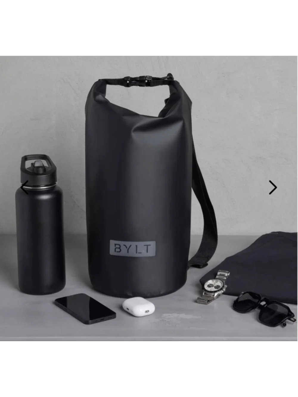 Men's BYLT Basics BIOS Dry Bag Gym Bag Black One Size Dry Bag Duffel Swim NEW